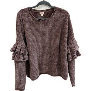 Missimo Women’s Ruffle Sleeve Knit Sweater